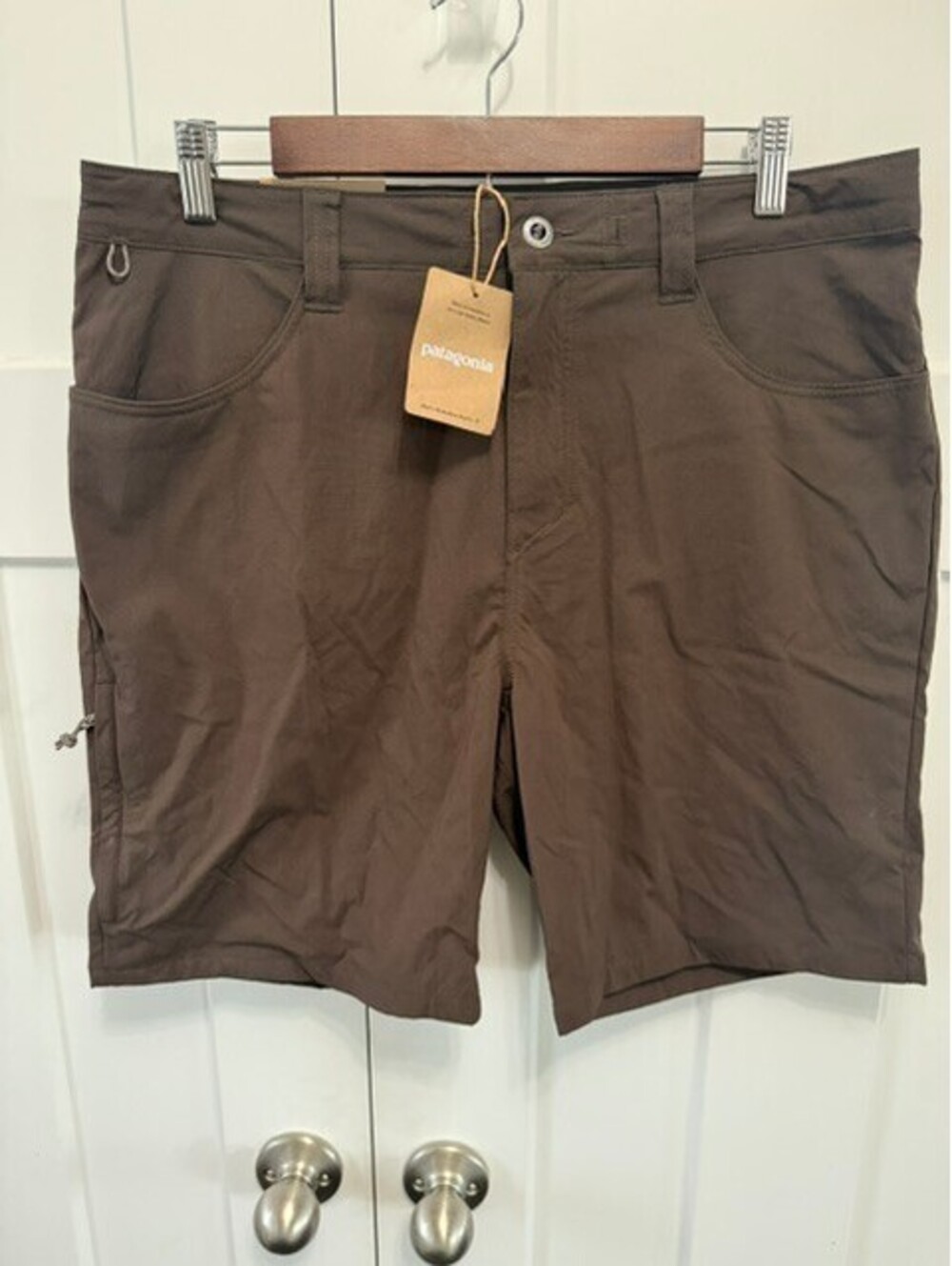 NWT Patagonia Men's quandary brown shorts size 34 drawstring 8" inseam